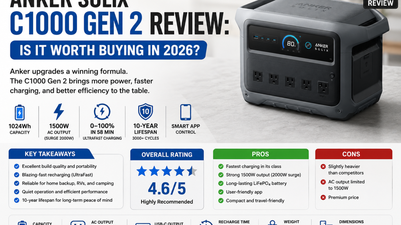 Anker SOLIX C1000 Gen 2 Review