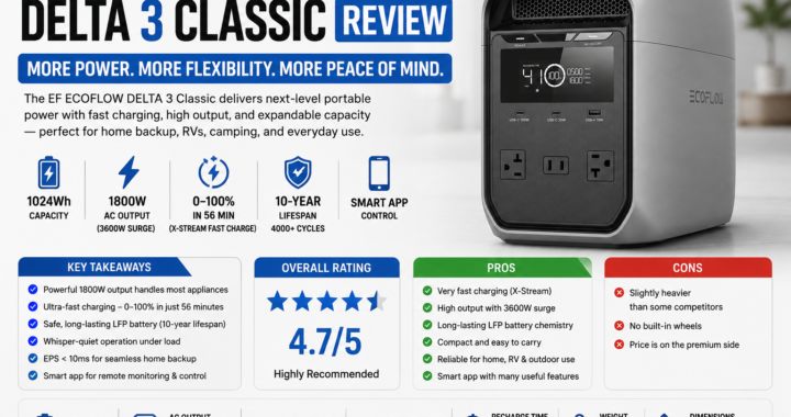 EF ECOFLOW DELTA 3 Classic Review
