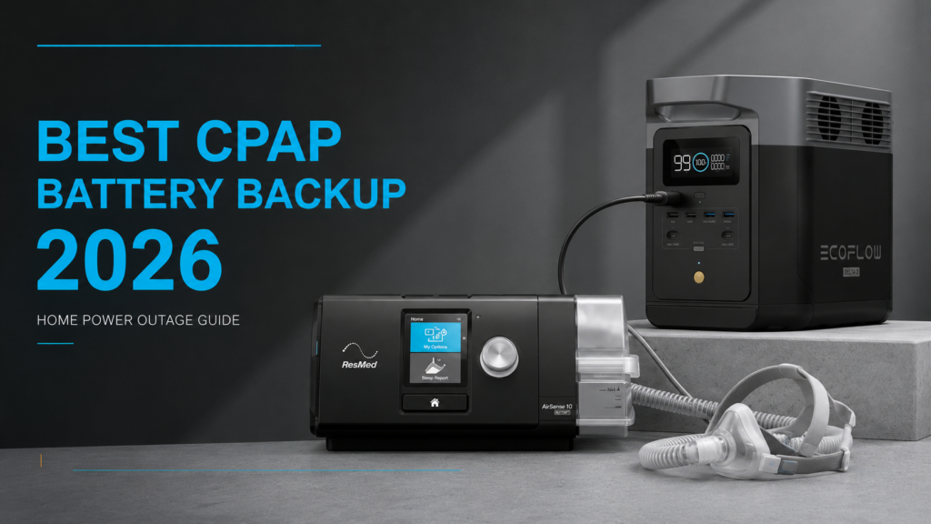 Portable power stations powering CPAP machines during a home power outage