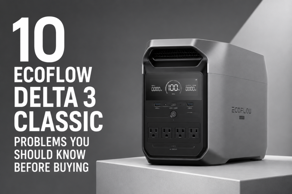 EcoFlow DELTA 3 Classic portable power station showing common problems and user-reported issues