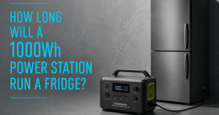 how long will a 1000Wh power station run a fridge