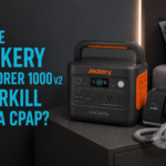 Jackery Explorer 1000 v2 powering a CPAP machine during a power outage