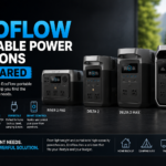EcoFlow DELTA 3 Classic, DELTA 3, DELTA 3 Plus, and DELTA 2 portable power stations compared side by side
