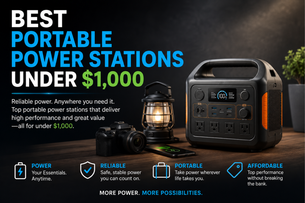 Five portable power stations under $1,000 compared for home backup and camping