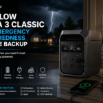 EcoFlow DELTA 3 Classic powering essential home appliances during a power outage