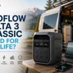 EcoFlow DELTA 3 Classic powering appliances inside a camper van