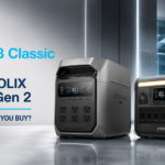 EcoFlow DELTA 3 Classic and Anker SOLIX C1000 Gen 2 portable power stations side by side