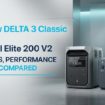 EcoFlow DELTA 3 Classic and BLUETTI Elite 200 V2 portable power stations compared side by side