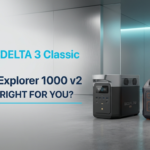 EcoFlow DELTA 3 Classic and Jackery Explorer 1000 v2 portable power stations side by side