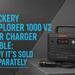 Jackery Explorer 1000 V2 charging from a vehicle using the official DC8020 car charger cable