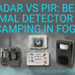Radar animal detector monitoring a foggy campsite at night